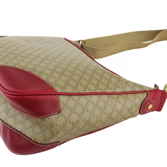 CELINE shoulder bag macadam beige PVC ?~ leather Authentic used T19351 - Picture 4 of 9